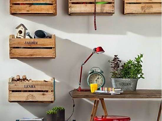 Οργανώστε με ανακυκλωμένα κιβώτια: 22 πρωτότυπες ιδέες απόθήκευσης