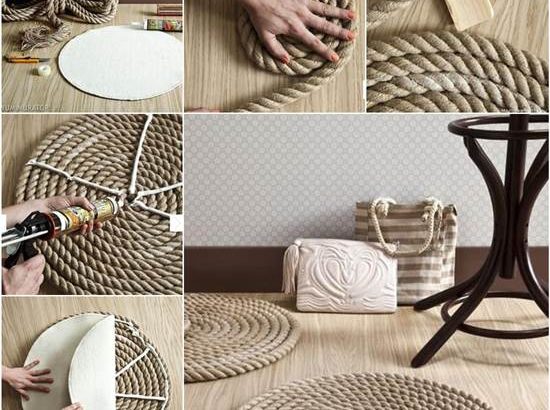 DIY Απλό Χαλί από σχοινί