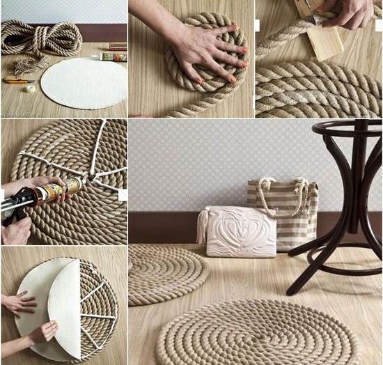 DIY Απλό Χαλί από σχοινί