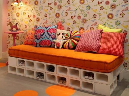 DIY ιδέα: καθισμάτα κατασκευασμένα από τσιμεντόλιθους