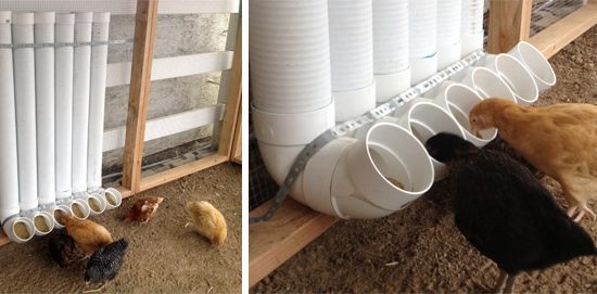 Ταίστε τις κότες σας με στυλ – Ταΐστρες για τα κοτόπουλα με σωλήνες PVC