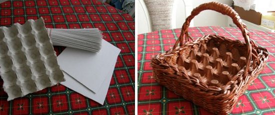 Πλεκτό καλάθι για πασχαλινά αυγά