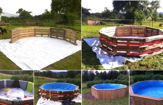 Μια φοβερή πισίνα φτιαγμένη από 10 παλέτες