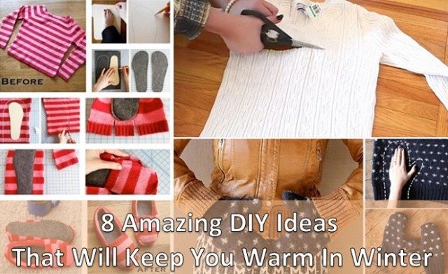 8 έξυπνες DIY ιδέες που θα σας κρατήσουν ζεστό το χειμώνα