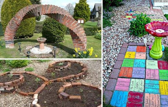 DIY ιδέες για τη δημιουργία ενός δροσερού κήπου ή αυλής από τούβλα