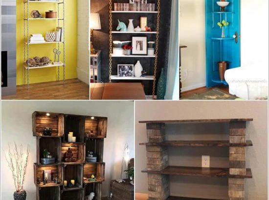 15 Απίθανες DIY Ιδέες ραφιών εμφάνισης για το σαλόνι σας