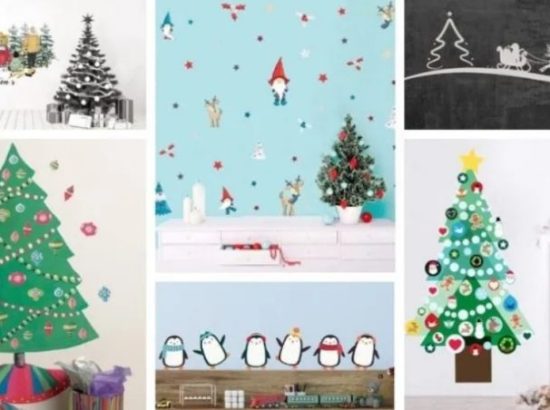 Χριστουγεννιάτικες ιδέες με αυτοκόλλητα τοίχου για γρήγορη και εύκολη διακόσμηση σπιτιού