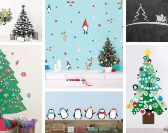 Χριστουγεννιάτικες ιδέες με αυτοκόλλητα τοίχου για γρήγορη και εύκολη διακόσμηση σπιτιού