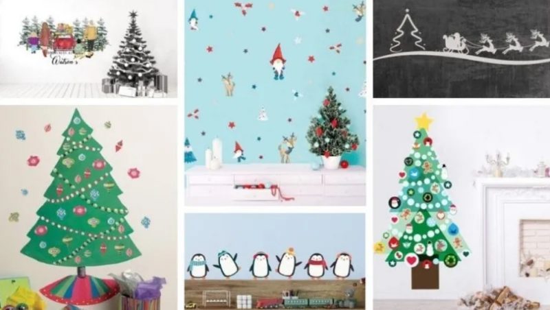 Χριστουγεννιάτικες ιδέες με αυτοκόλλητα τοίχου για γρήγορη και εύκολη διακόσμηση σπιτιού