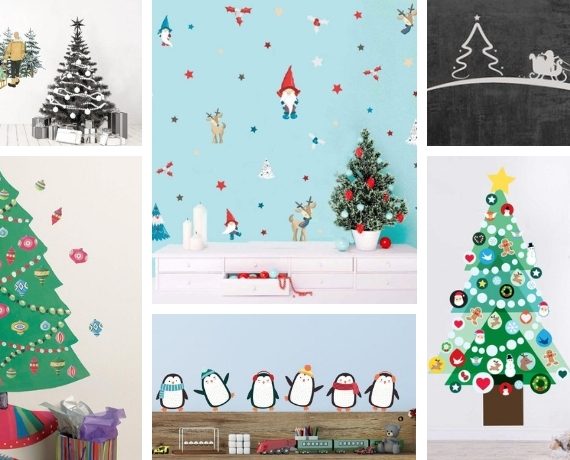 Χριστουγεννιάτικες ιδέες με αυτοκόλλητα τοίχου για γρήγορη και εύκολη διακόσμηση σπιτιού