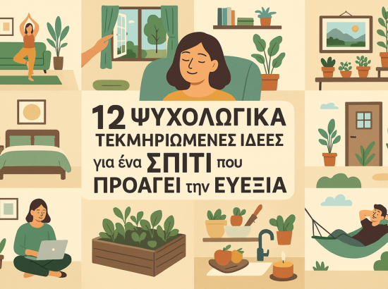 12 Ψυχολογικά Τεκμηριωμένες Ιδέες για ένα Σπίτι που Προάγει την Ευεξία