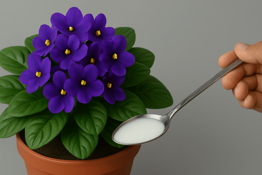 Η συνταγή για άμεση άνθιση βιολέτας με μόλις 1 κουταλιά!